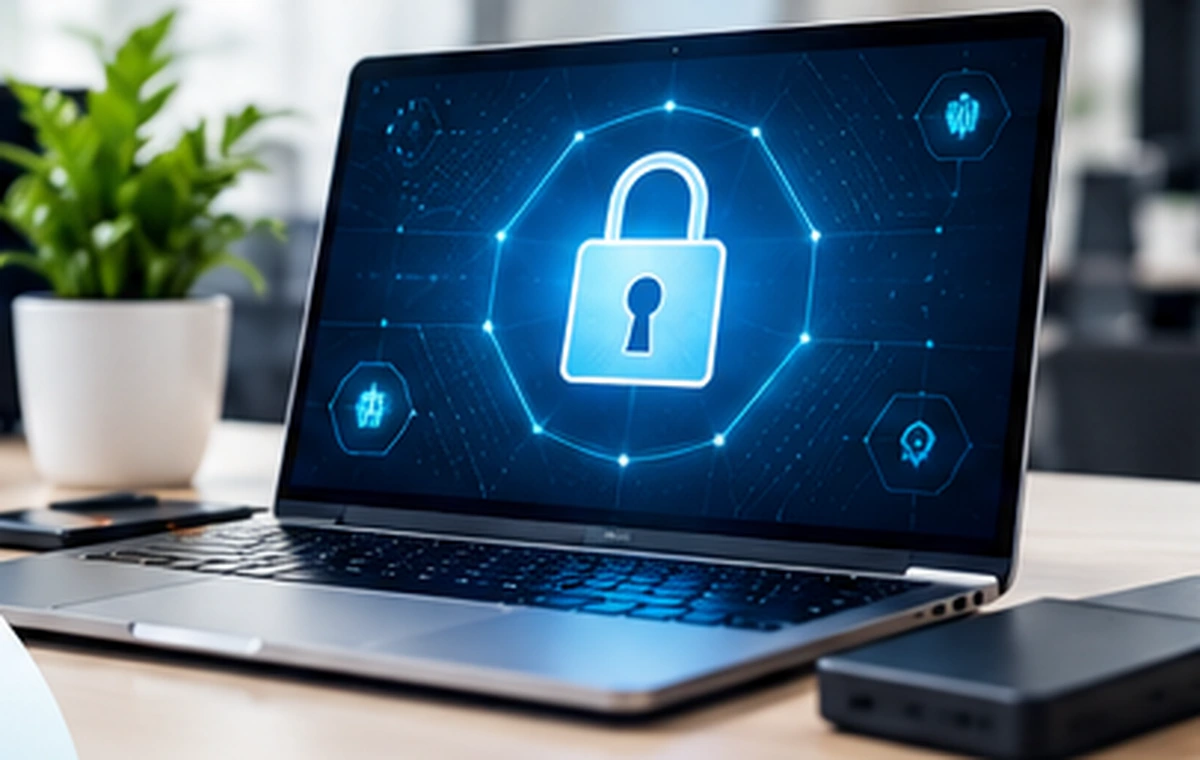 IT-Sicherheit – professionelles Arbeitsplatzmotiv